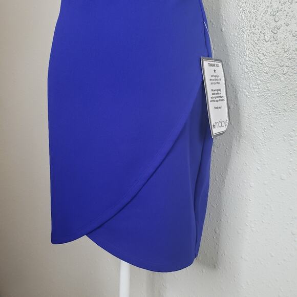NEW City Studio blue halter open back cut out sheath dress junior size 5 - Picture 9 of 11